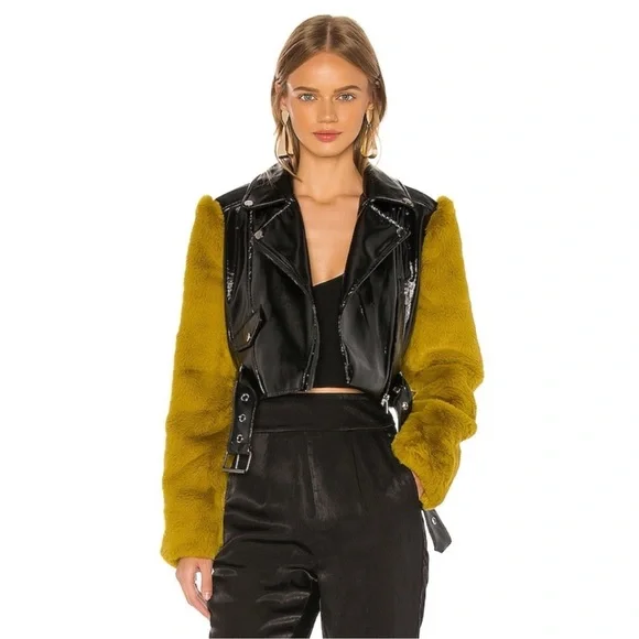 Camila Coelho Florencia Moto Jacket faux fur - Picture 10 of 10
